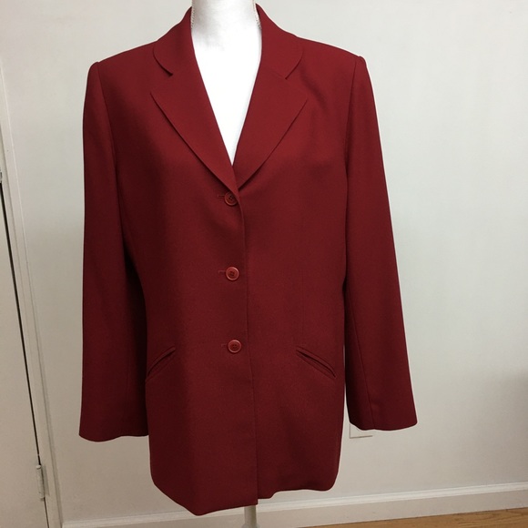 kasper red suit